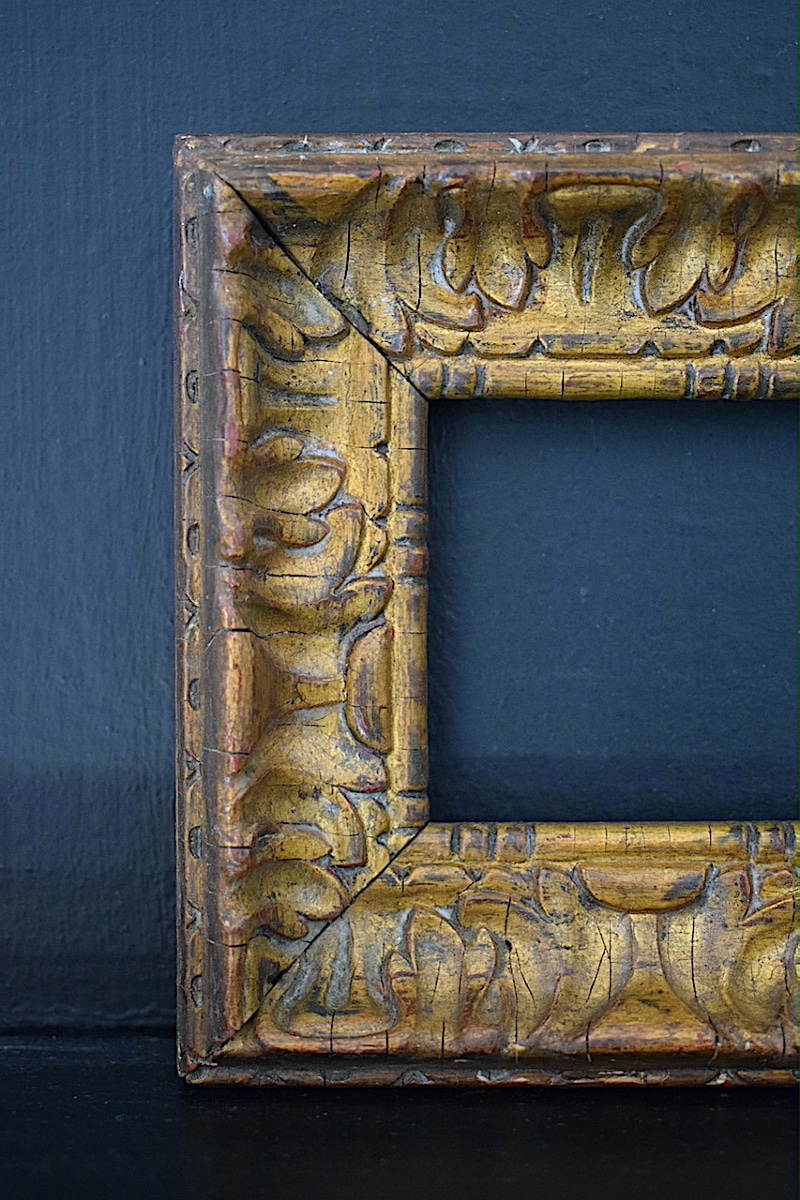 Early 20th-century Gilded Art Nouveau Frame; Inner Dimensions: 14 X 8.5 Cm (miniature Size) Frame Ref. C1294-photo-3