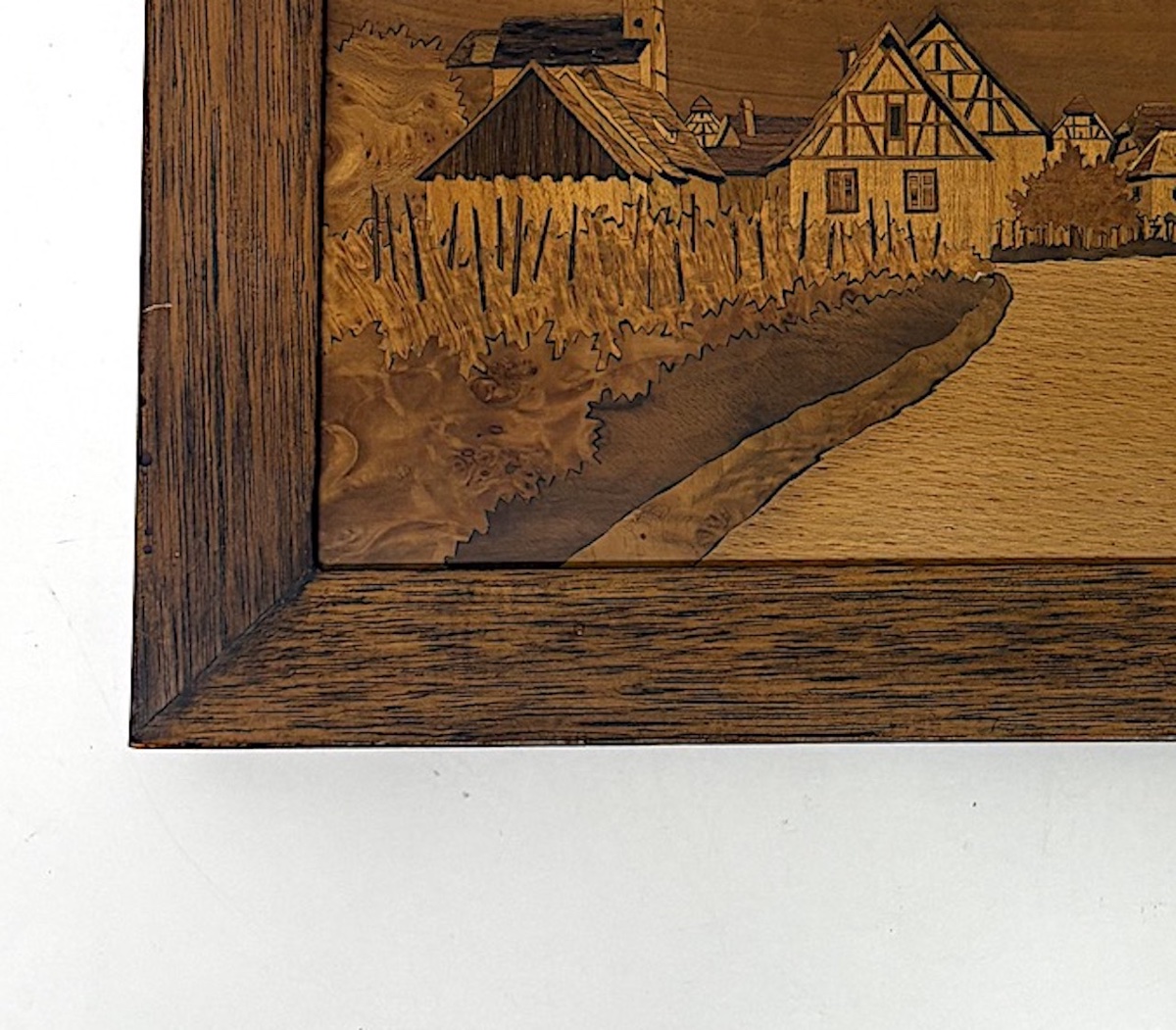 Joseph Aufderbruck Tableau  en Marqueterie Village d' ORSCHWILLER  Alsace Refm1185-photo-4