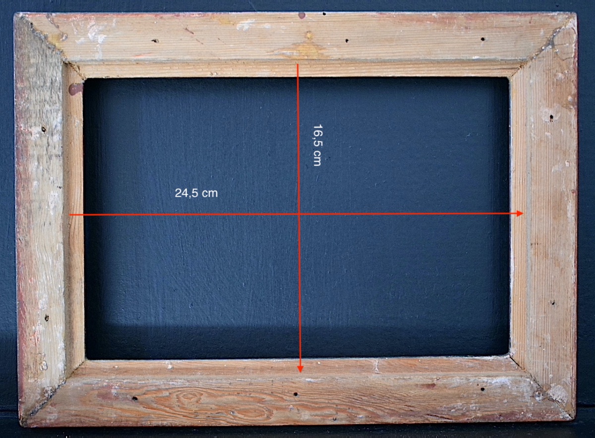 CADRE bois doré début du XX ème siècle  Feuillure 24 x 16 cm format pour tableau 2P FRAME Ref C-photo-2