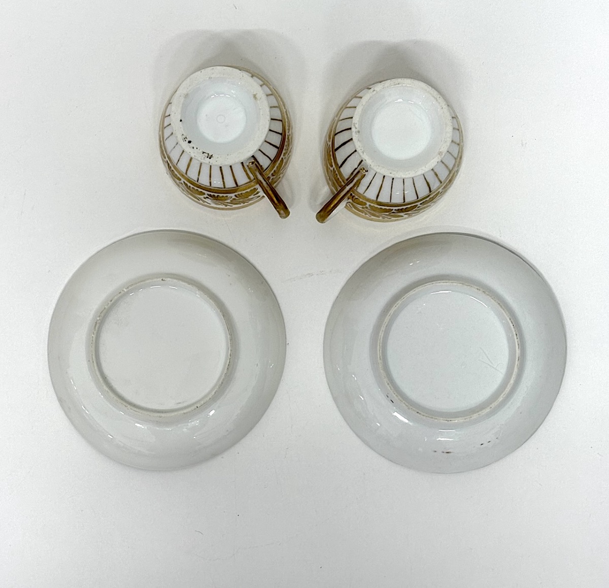 Pair Of Empire Or Restoration-period Porcelain Cups And Saucers, Circa 1820–1830, Ref. 1225-photo-2