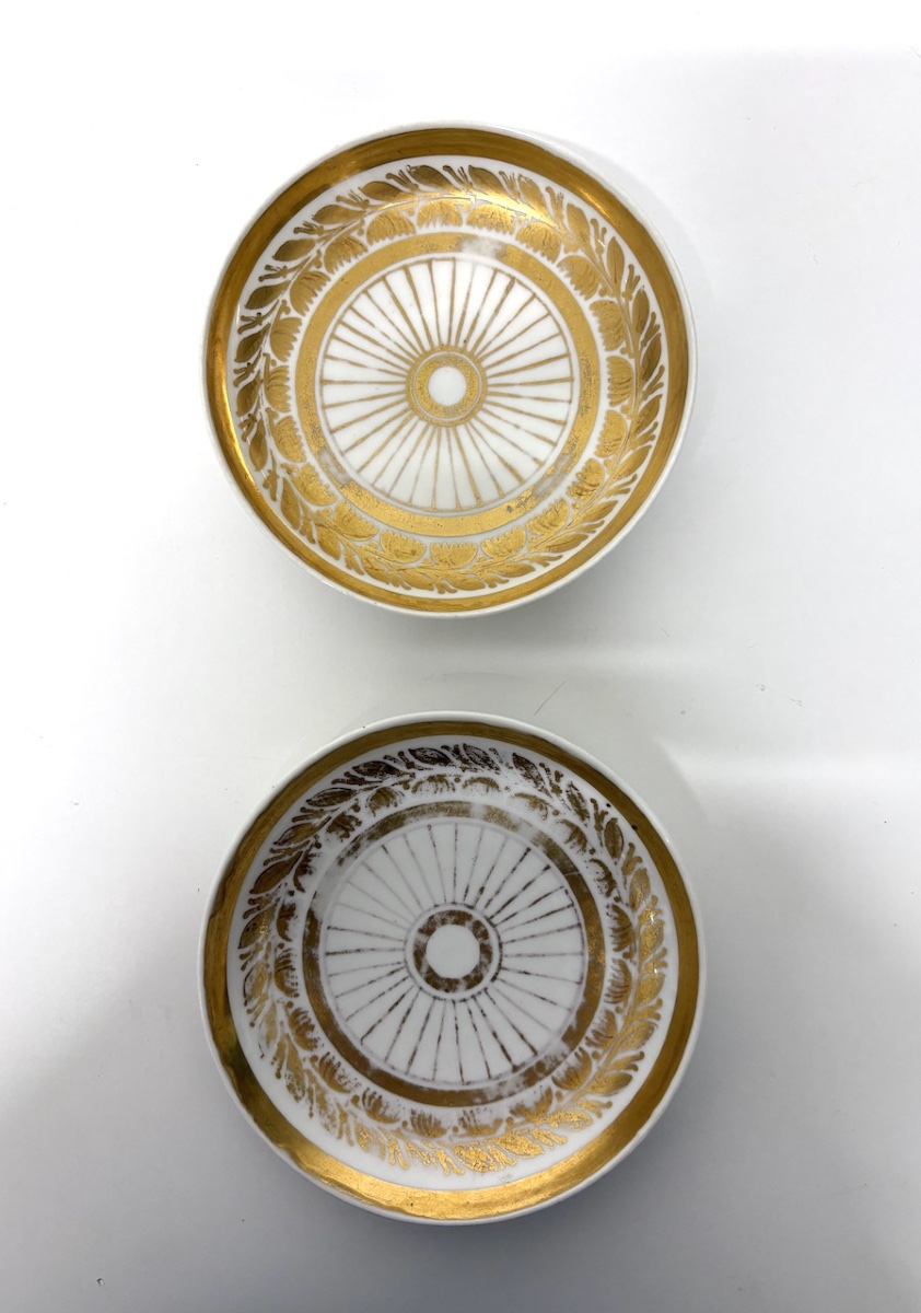 Pair Of Empire Or Restoration-period Porcelain Cups And Saucers, Circa 1820–1830, Ref. 1225-photo-3