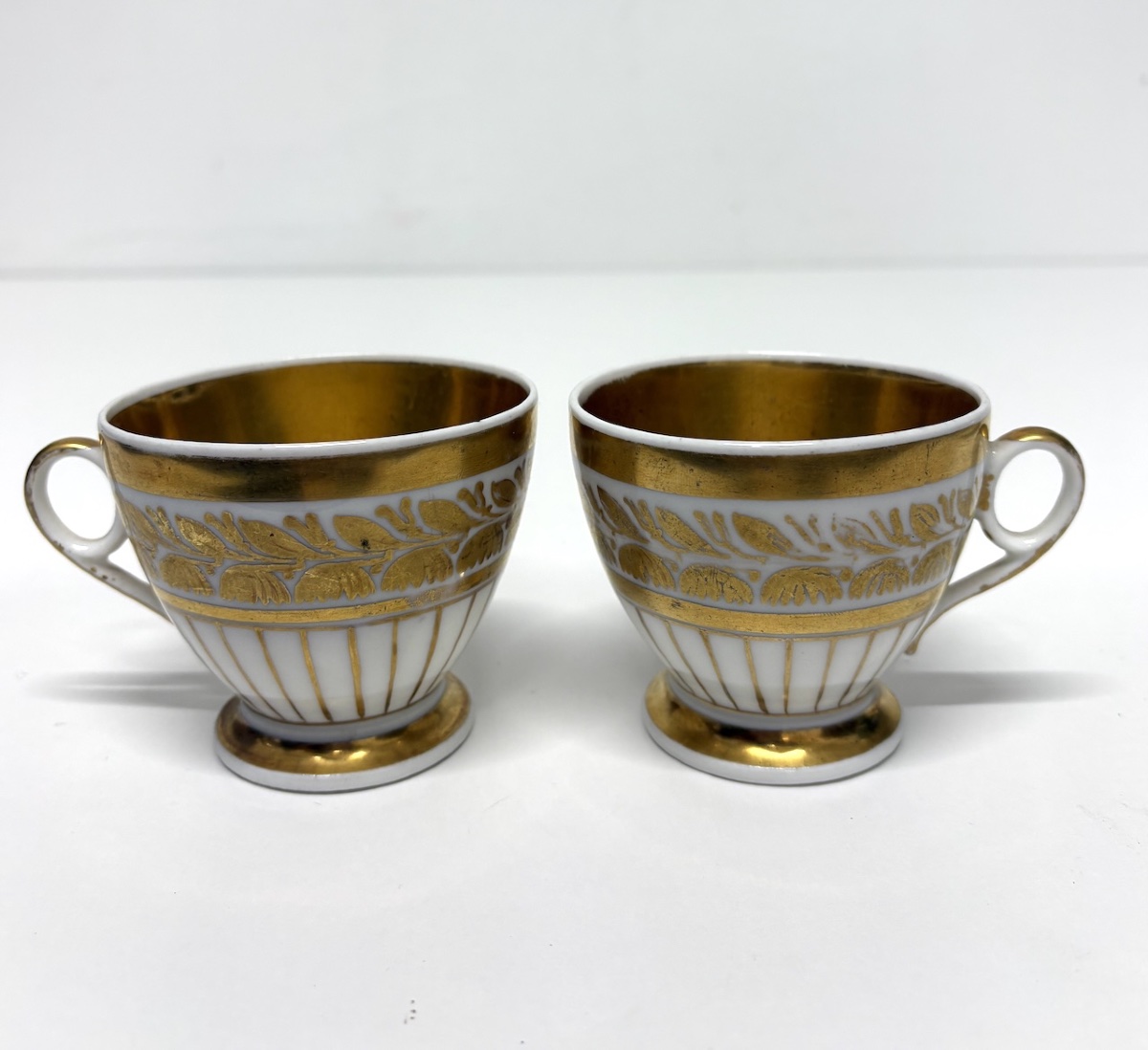 Pair Of Empire Or Restoration-period Porcelain Cups And Saucers, Circa 1820–1830, Ref. 1225-photo-4