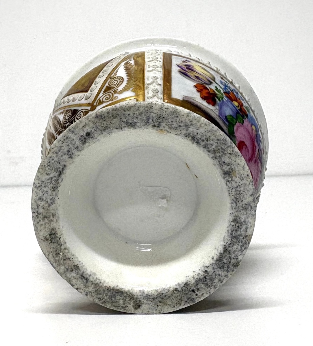 Tasse à Chocolat Porcelaine de Paris décor de fleurs  XIX ème Ref1226-photo-4