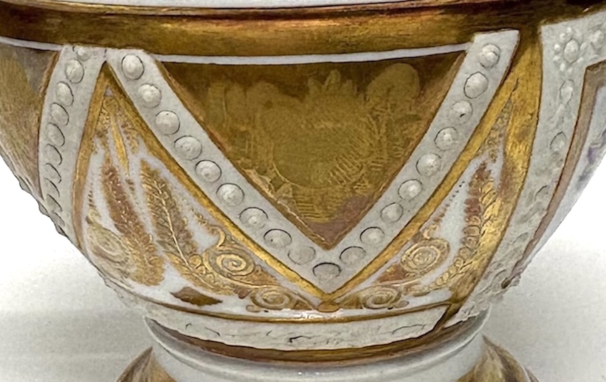 Tasse à Chocolat Porcelaine de Paris décor de fleurs  XIX ème Ref1226-photo-7