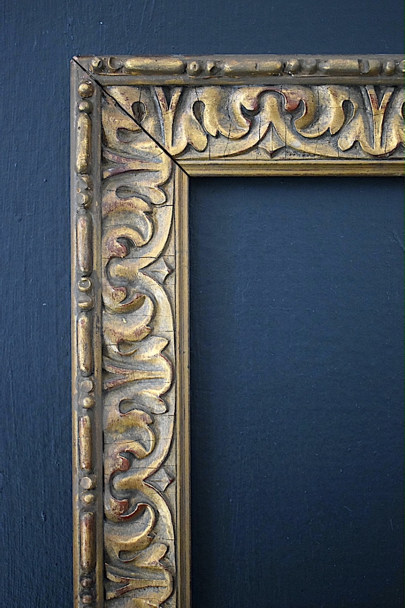 CADRE fin XIX ème Art nouveau doré  Feuillure 30 x 22,5 cm  FRAME Ref C1298-photo-3