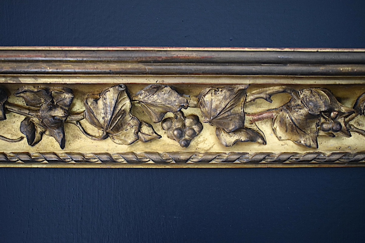 CADRE XIX ème siècle décor aux raisins Art Nouveau Feuillure 42 x 34 cm  FRAME Ref C1299-photo-4
