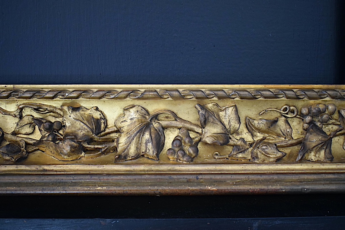 CADRE XIX ème siècle décor aux raisins Art Nouveau Feuillure 42 x 34 cm  FRAME Ref C1299-photo-3