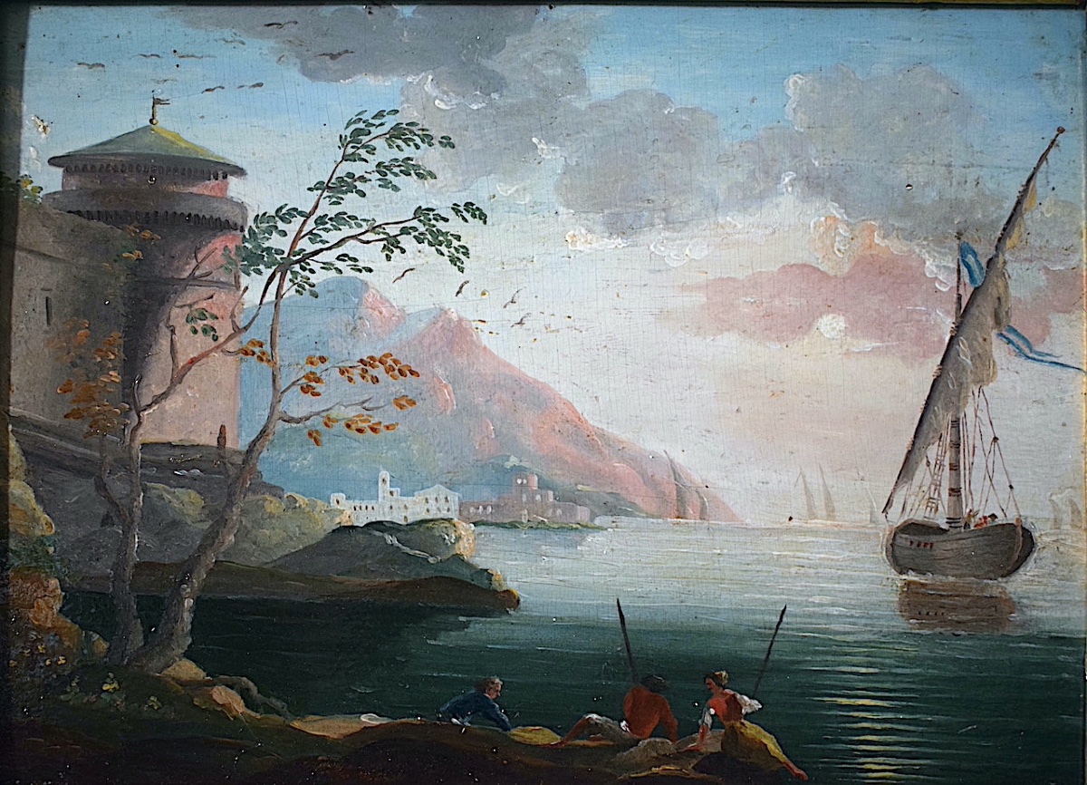 18th-century Seascape: Coastal Landscape, Fishermen, And Sailing Ships Rt1487-photo-2