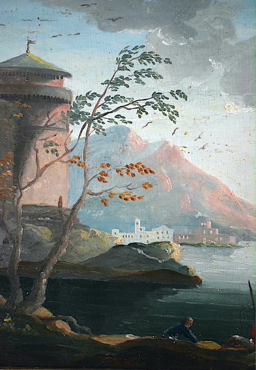 18th-century Seascape: Coastal Landscape, Fishermen, And Sailing Ships Rt1487-photo-1