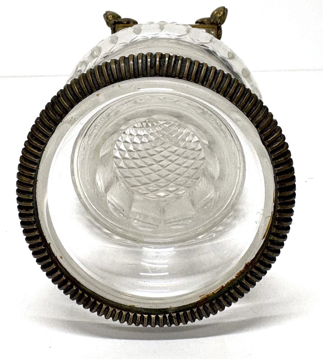 Mounted Object: Faceted Crystal Vase With Bronze Accents  Ref1187-photo-3