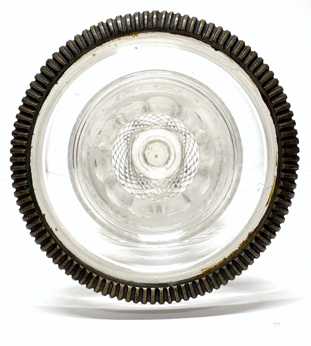 Mounted Object: Faceted Crystal Vase With Bronze Accents  Ref1187-photo-4