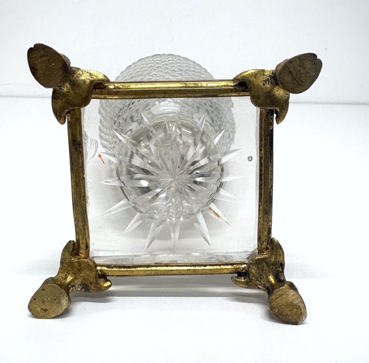 Mounted Object: Faceted Crystal Vase With Bronze Accents  Ref1187-photo-7