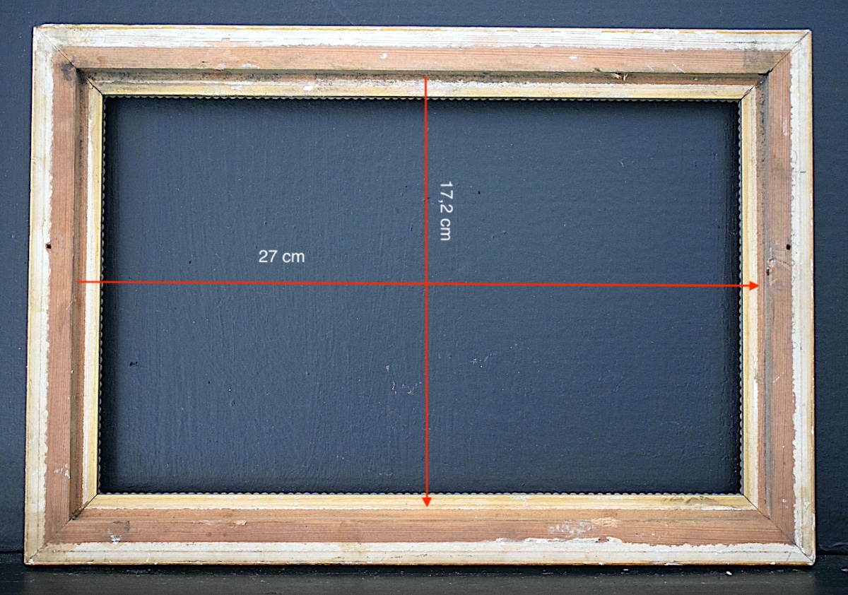 "degas" Frame, Early 20th Century, 27 X 16 Cm Gilded Frame For A 3m Painting, Ref. C1303-photo-2