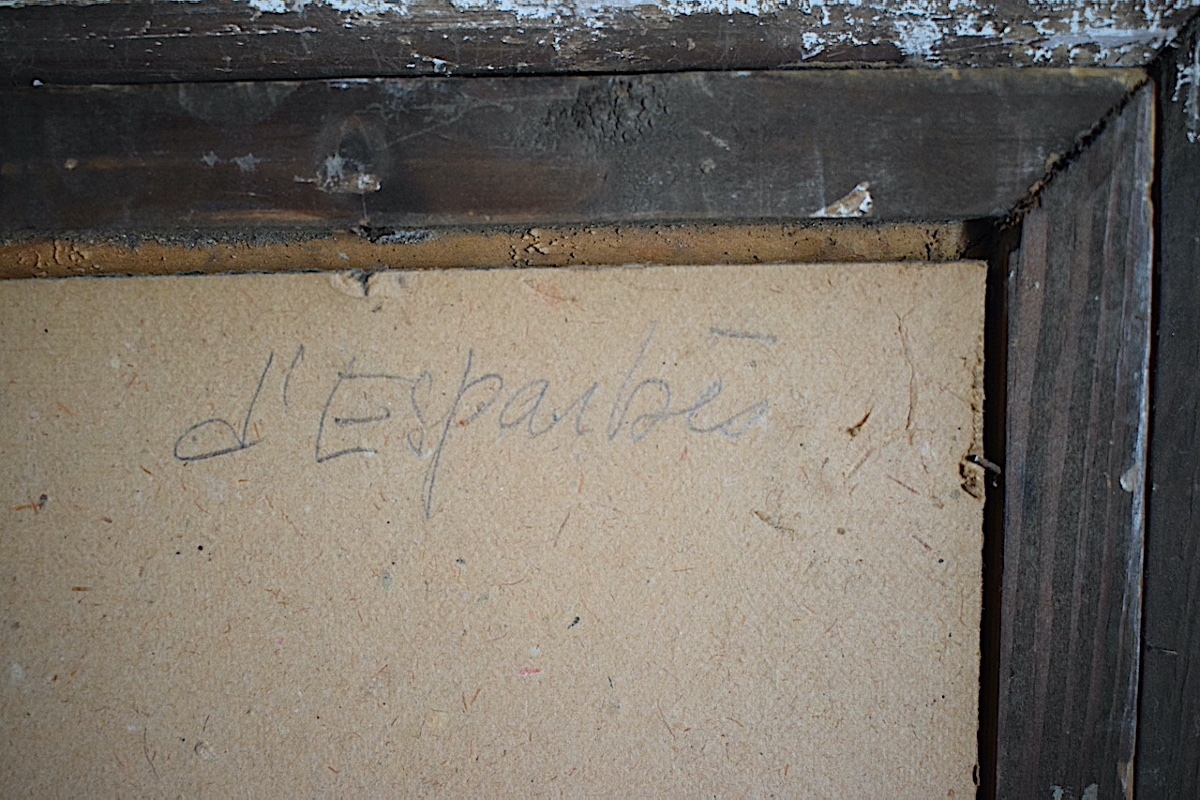 Jean  D'ESPARBES  signé Dessin au fusain clown triste théâtre XX ème siècle RT1491-photo-4