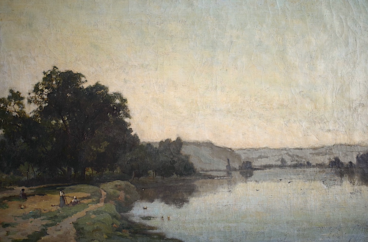 Édouard Jules Joseph HUBERTI belge XIX ème siècle paysage animé RT1492-photo-2
