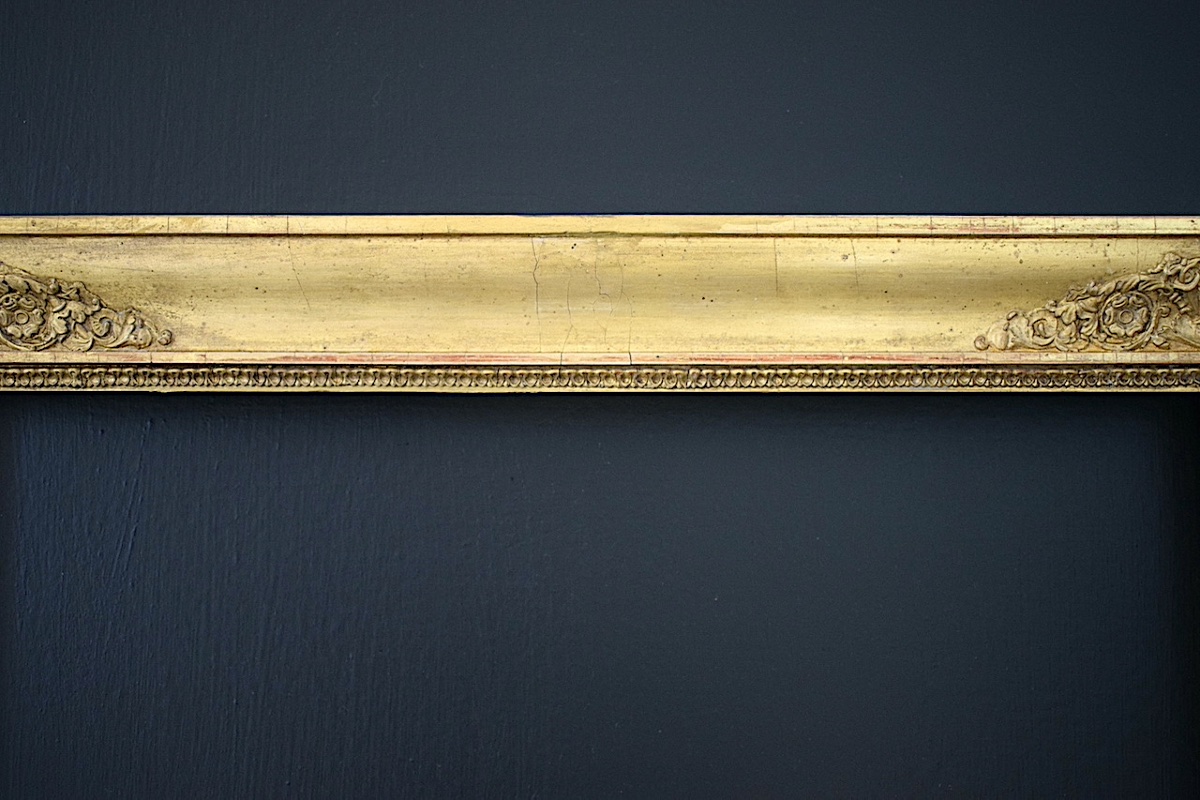 CADRE doré XIX ème Empire Feuillure 46 x 33 cm format pour tableau 8P FRAME Ref C1307-photo-4