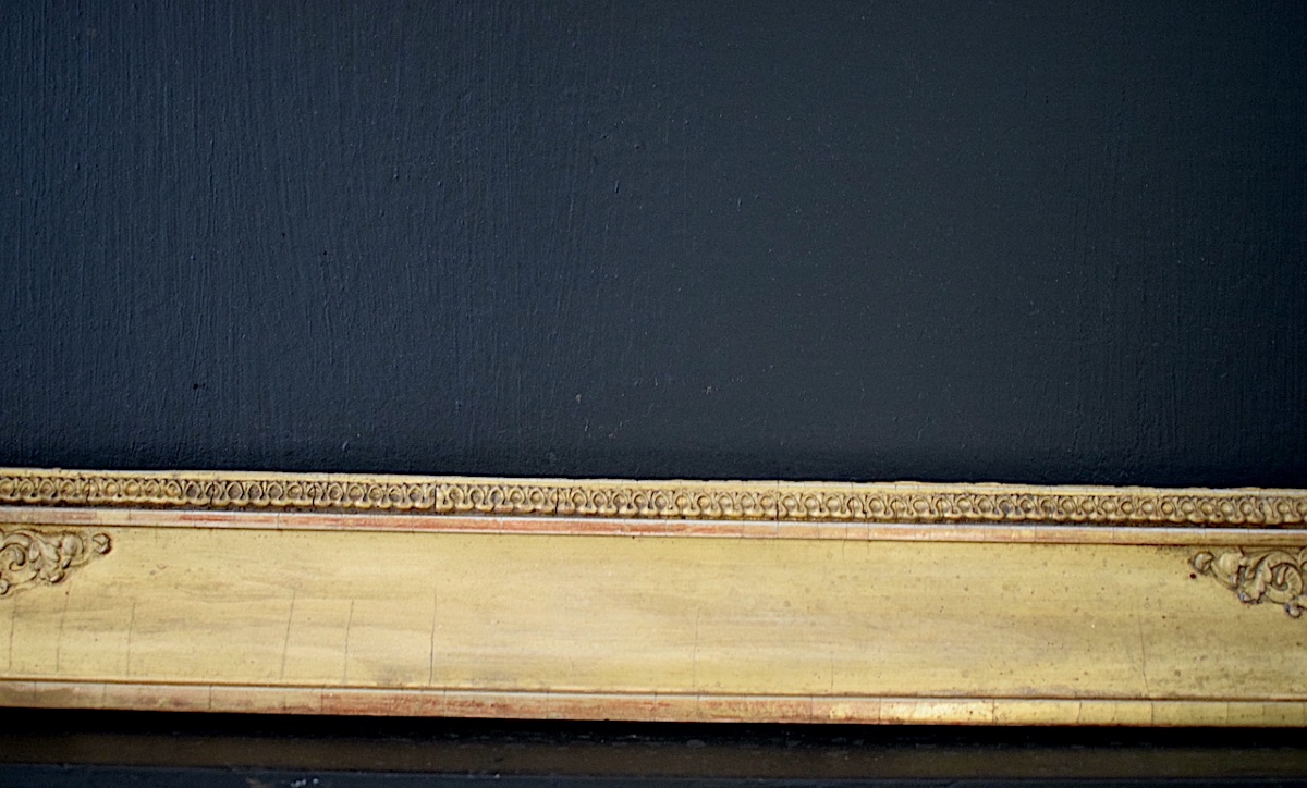 CADRE doré XIX ème Empire Feuillure 46 x 33 cm format pour tableau 8P FRAME Ref C1307-photo-3