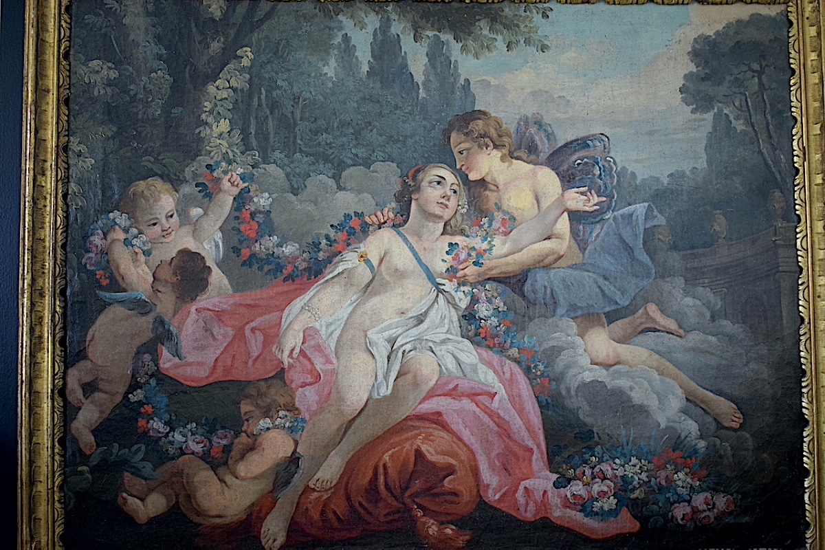 18th-century French School: Flora And Zephyr, Cupids; Allegory Of Spring Rt1493-photo-2