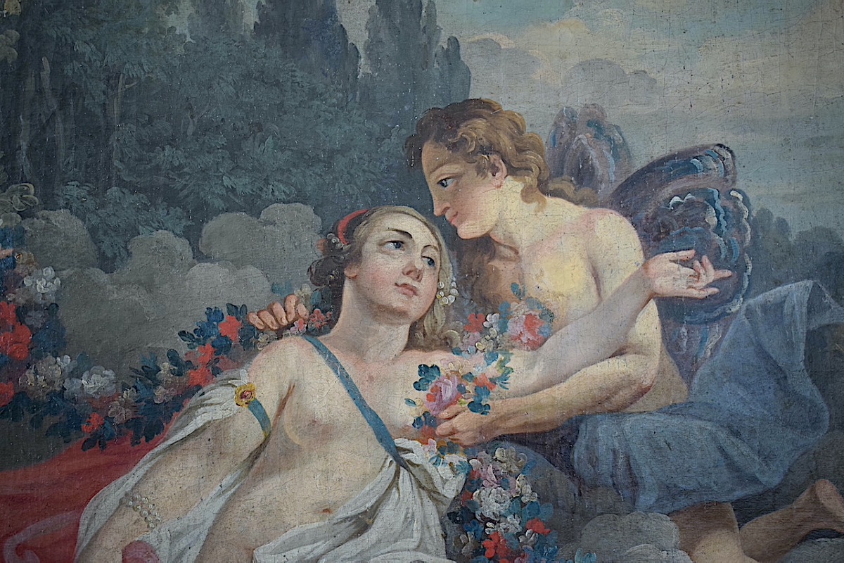 18th-century French School: Flora And Zephyr, Cupids; Allegory Of Spring Rt1493-photo-4