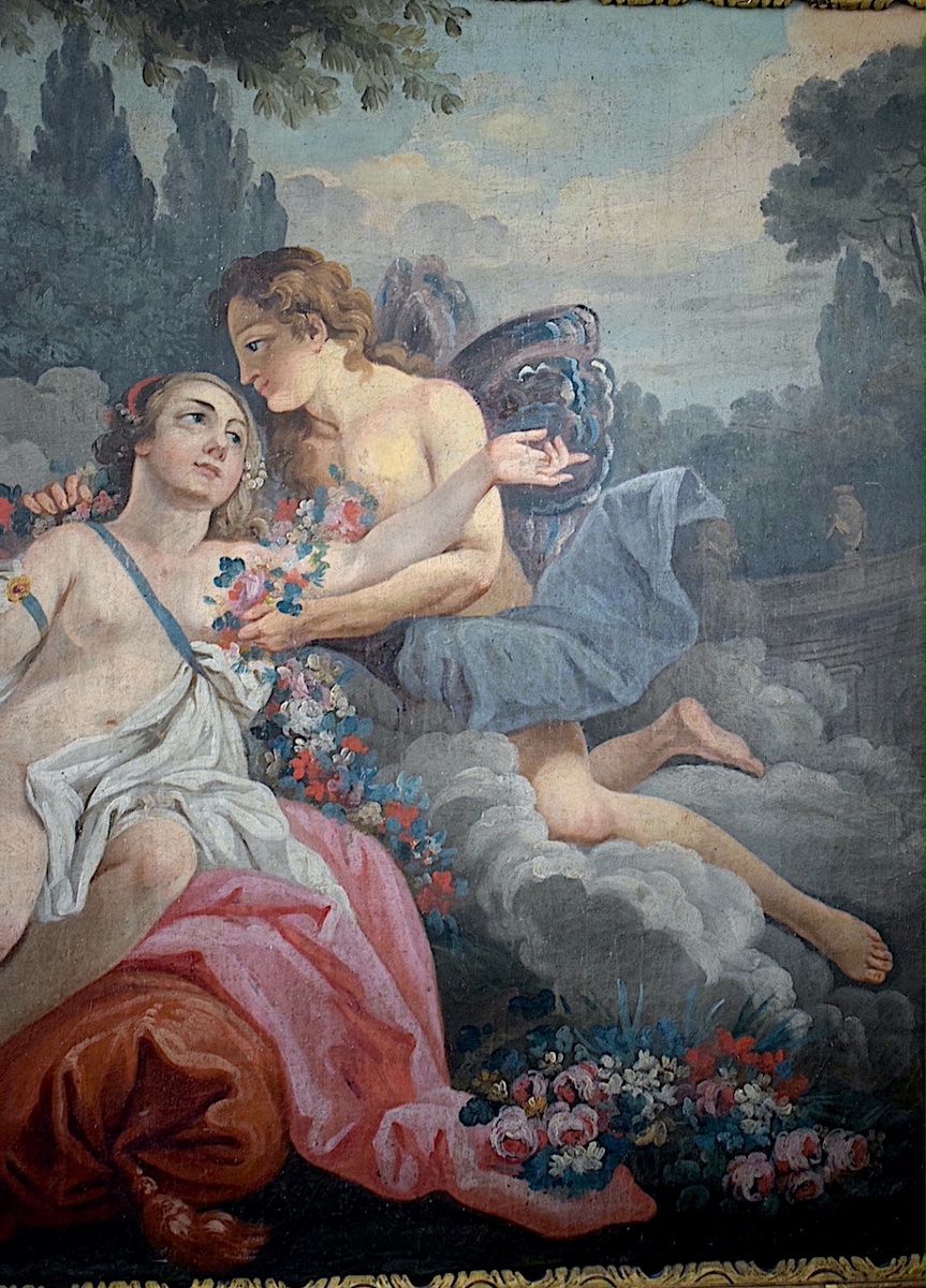 18th-century French School: Flora And Zephyr, Cupids; Allegory Of Spring Rt1493-photo-1
