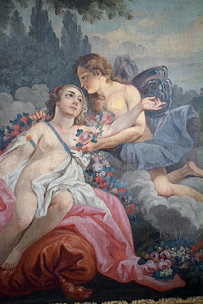 18th-century French School: Flora And Zephyr, Cupids; Allegory Of Spring Rt1493-photo-2