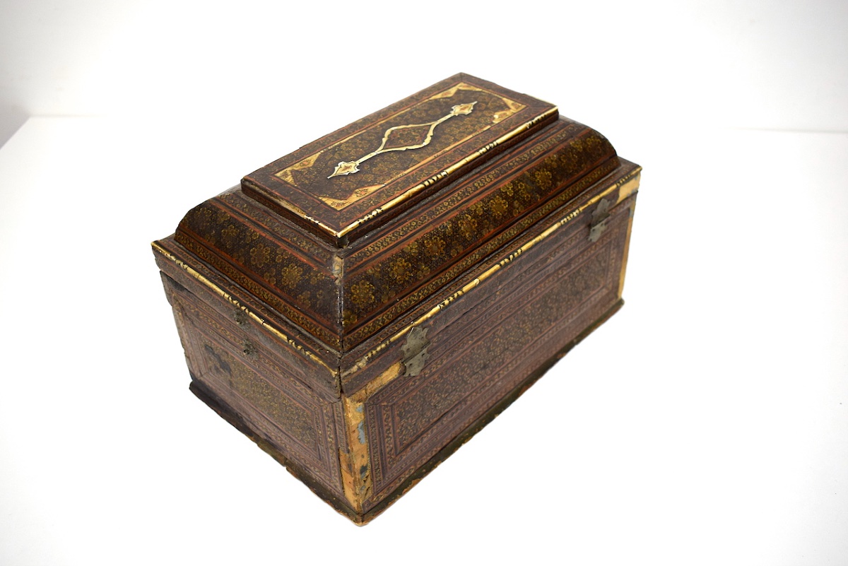 Persian Khatam Kari Inlay And Lacquer Box Set, Orientalist Style, Ref. 1189-photo-1