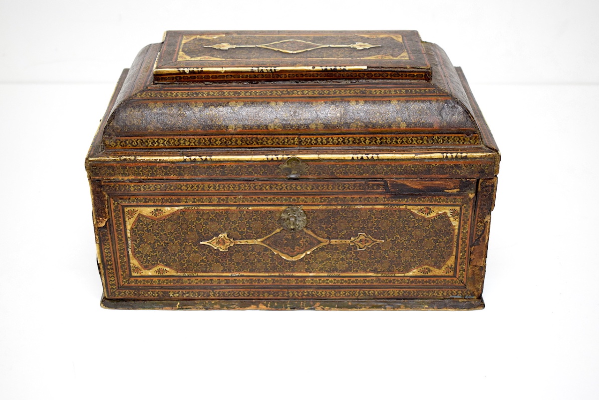 Persian Khatam Kari Inlay And Lacquer Box Set, Orientalist Style, Ref. 1189