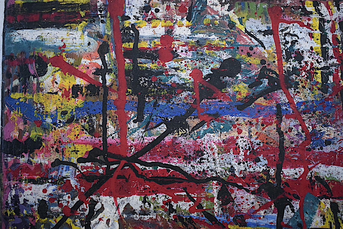 Unsigned Abstract, 1950s–1960s, Art Informel, Mixed Media, Rt1494-photo-2