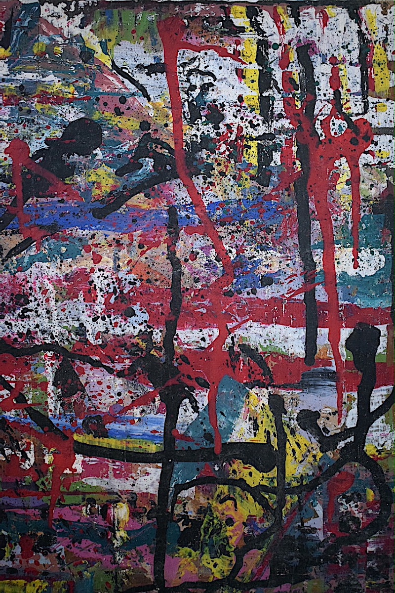 Unsigned Abstract, 1950s–1960s, Art Informel, Mixed Media, Rt1494-photo-3