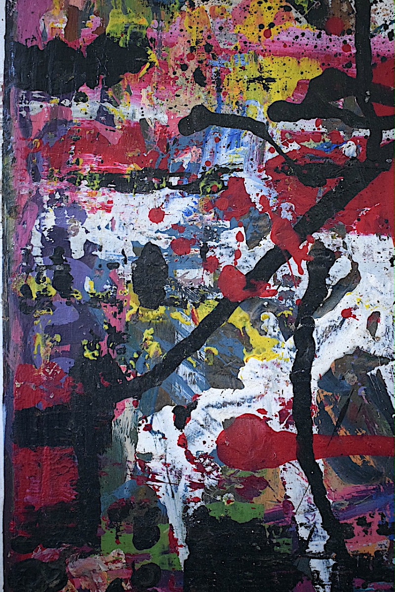 Unsigned Abstract, 1950s–1960s, Art Informel, Mixed Media, Rt1494-photo-3