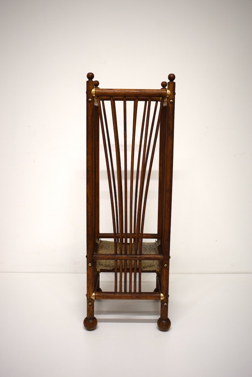 Porte cannes Arts &amp; Crafts en  bois de ch&ecirc;ne et laiton vers 1900 REF1192-photo-7