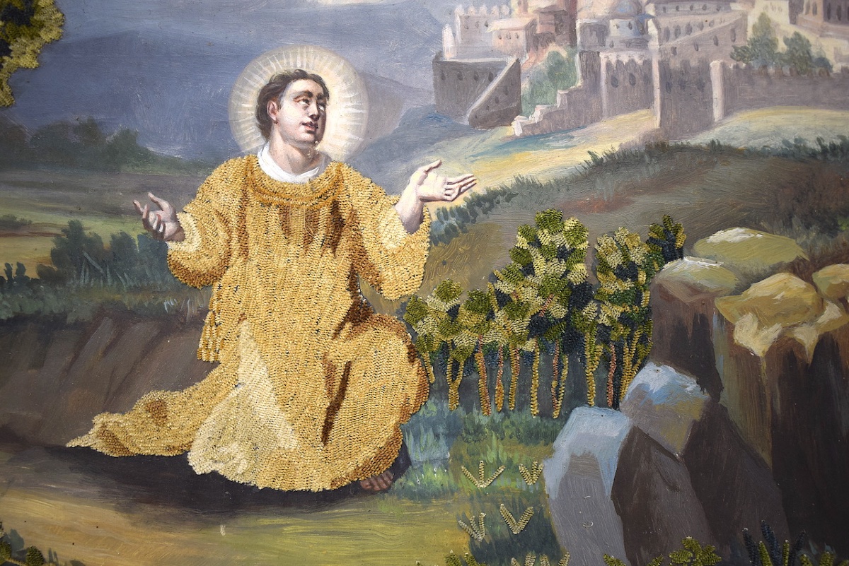 Tableau Broderie Dite Peinture a L'aiguille  jésus religion  Jérusalem  Israël refm1188-photo-6