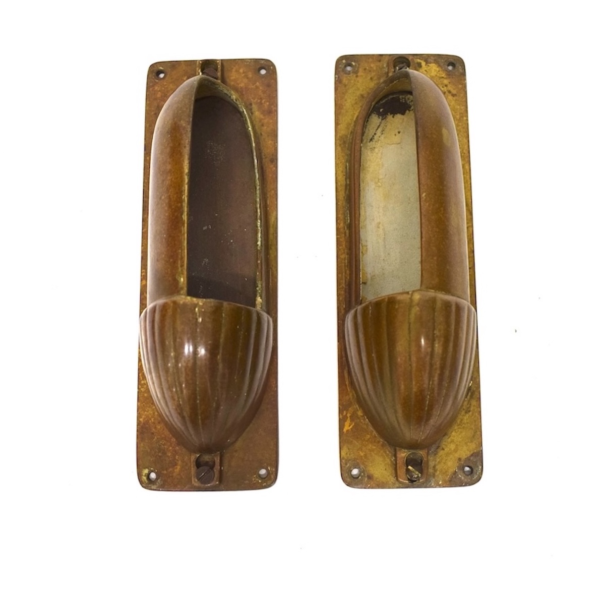 4 appliques  Art Deco en bronze bateau paquebot marine ou train ref1200 -photo-4
