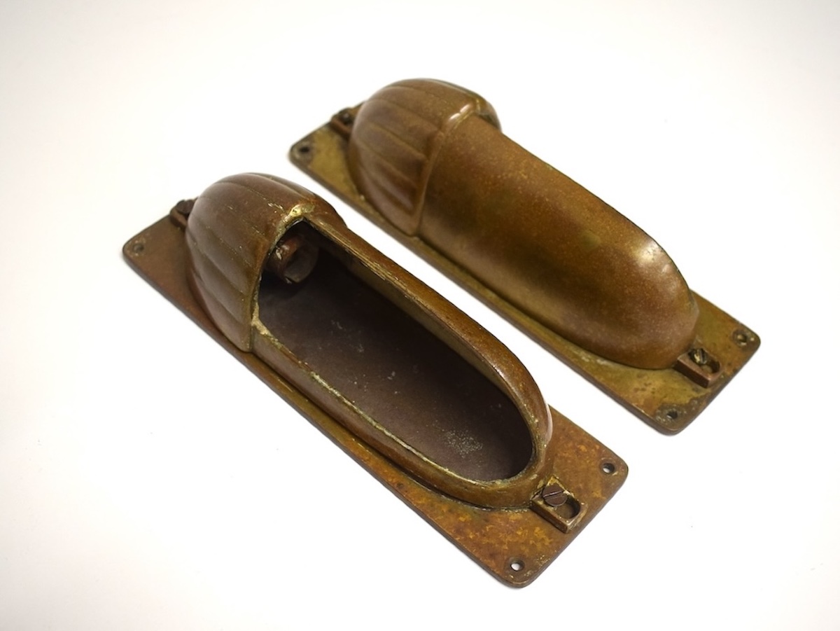 4 appliques  Art Deco en bronze bateau paquebot marine ou train ref1200 -photo-1