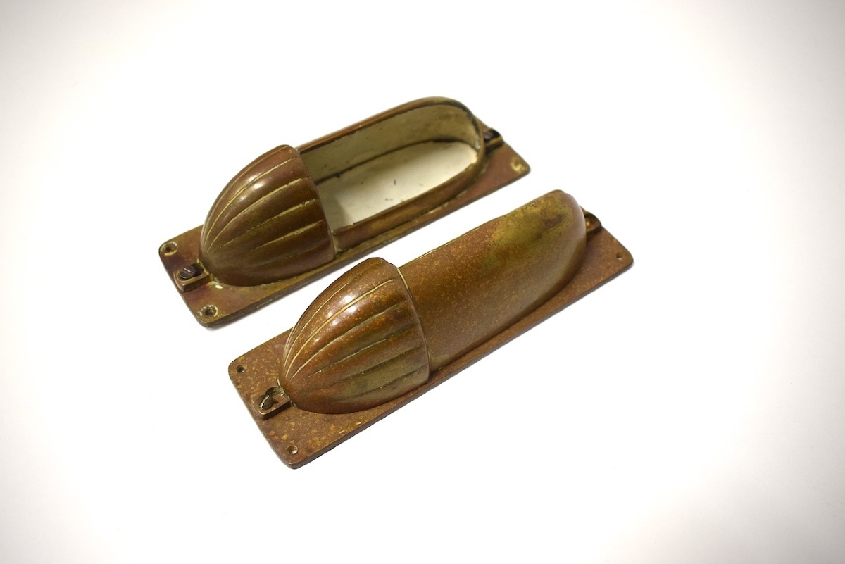 4 appliques  Art Deco en bronze bateau paquebot marine ou train ref1200 -photo-3