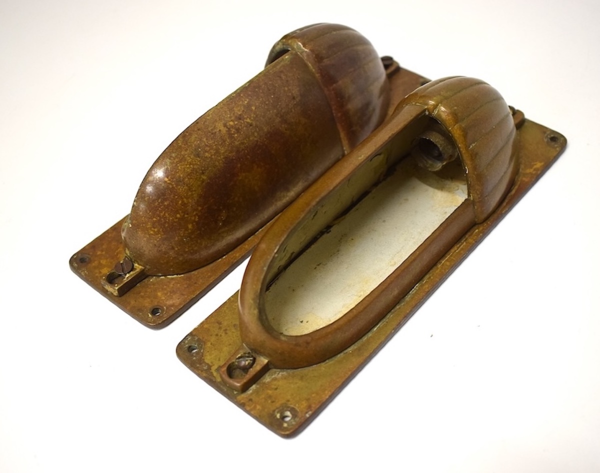 4 appliques  Art Deco en bronze bateau paquebot marine ou train ref1200 -photo-4