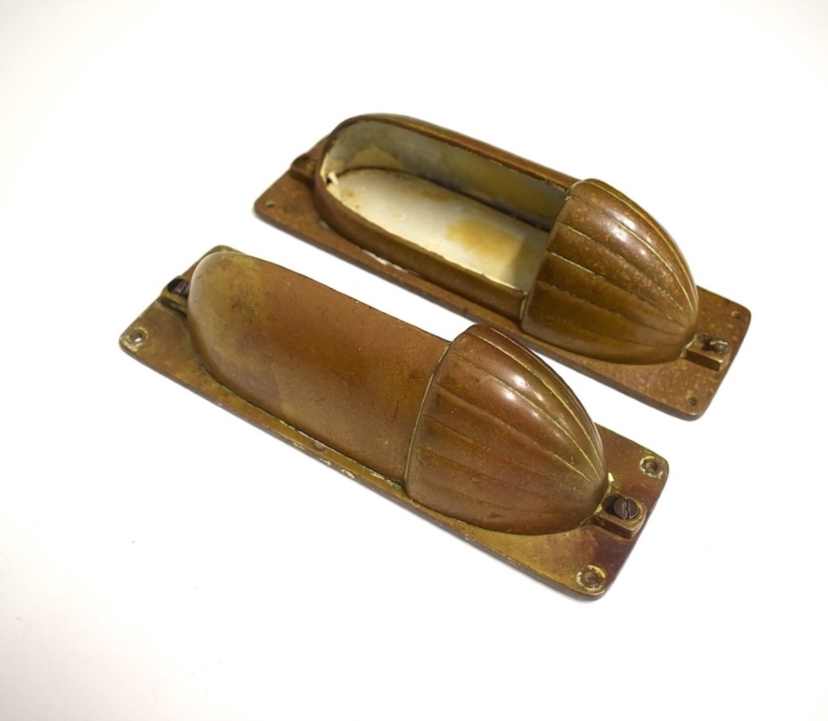 4 appliques  Art Deco en bronze bateau paquebot marine ou train ref1200 -photo-5