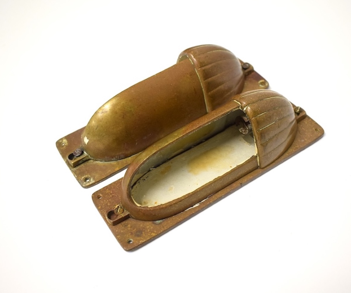 4 appliques  Art Deco en bronze bateau paquebot marine ou train ref1200 -photo-6