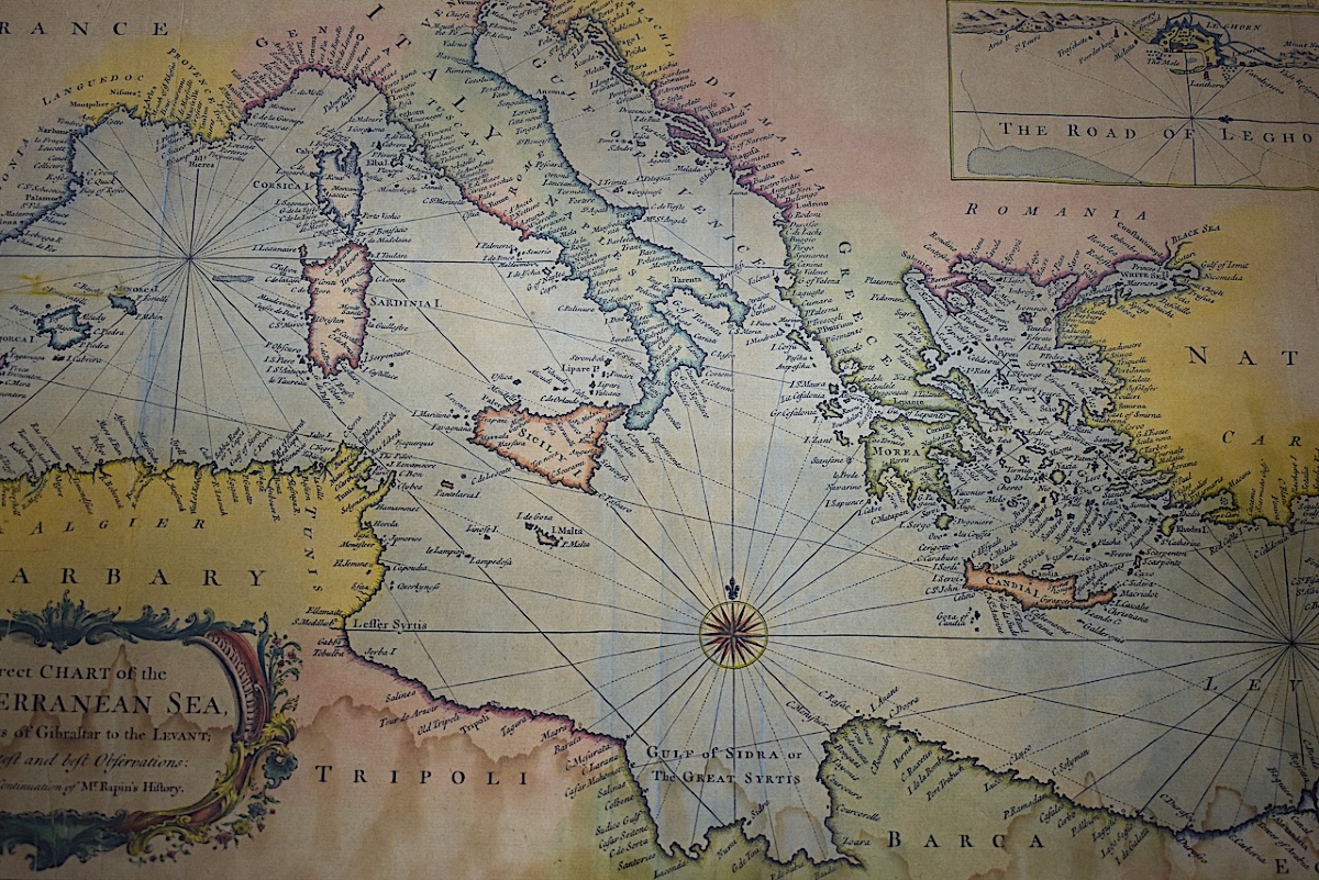 Richard William Seale Carte du bassin méditerranéen milieu XVIII ème siècle Refm1187-photo-1
