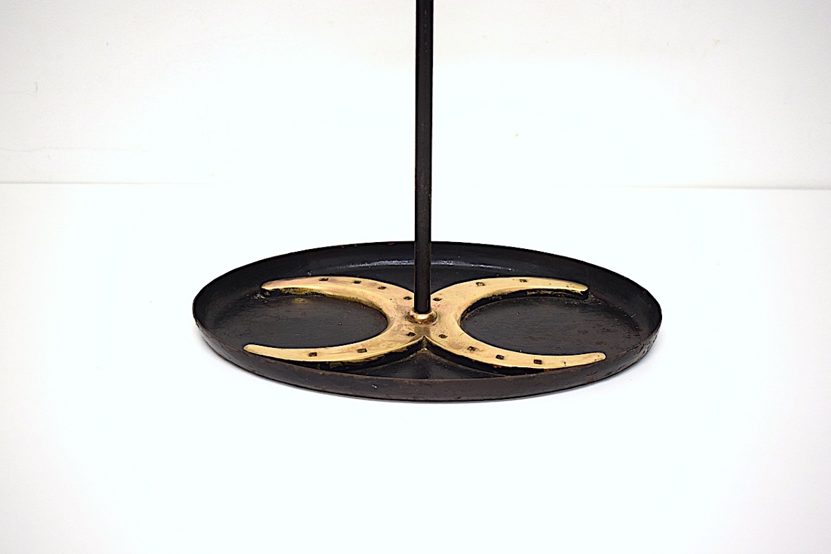 1950 Bronze And Metal Horse-shaped Umbrella And Cane Stand By Jacques Adnet, Ref. 1206-photo-3