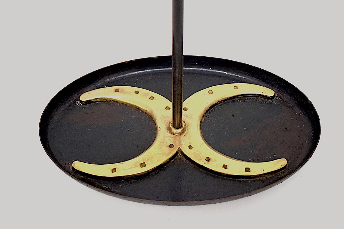 1950 Bronze And Metal Horse-shaped Umbrella And Cane Stand By Jacques Adnet, Ref. 1206-photo-4