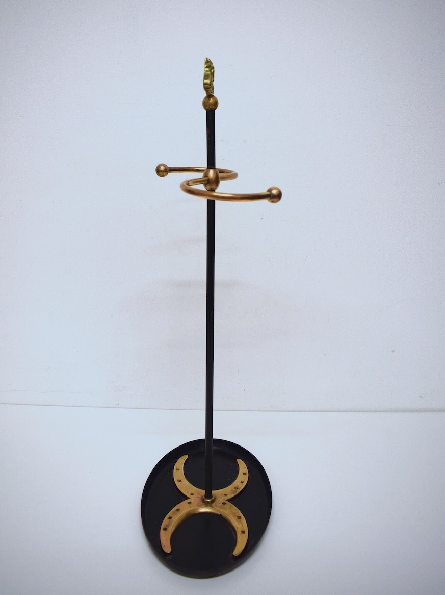 1950 Bronze And Metal Horse-shaped Umbrella And Cane Stand By Jacques Adnet, Ref. 1206-photo-3