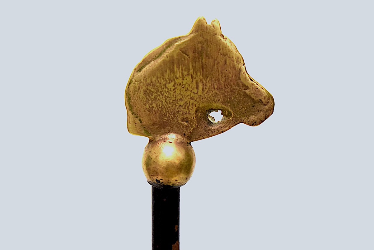 1950 Bronze And Metal Horse-shaped Umbrella And Cane Stand By Jacques Adnet, Ref. 1206-photo-5