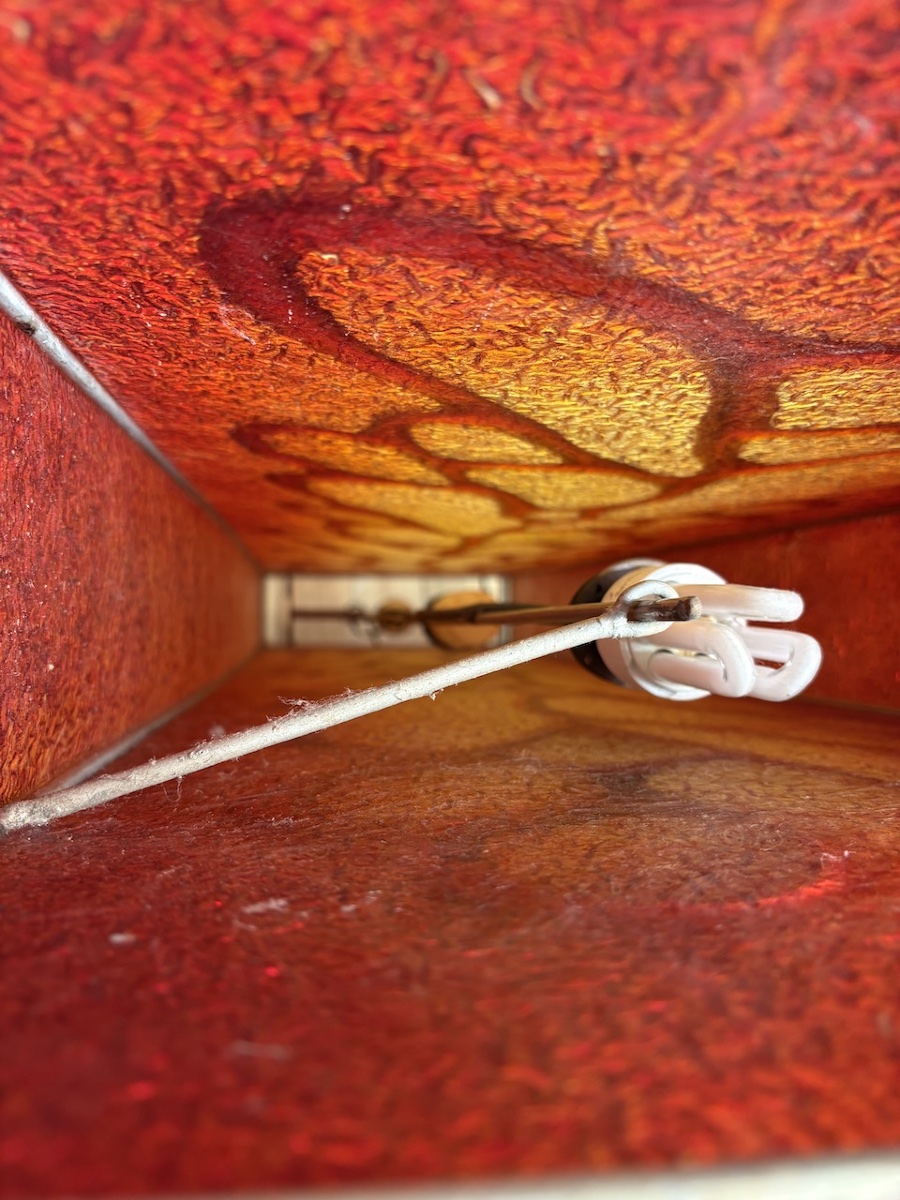 Red And Amber Fractal Resin Floor Lamp, Circa 1970, Ref1207-photo-3