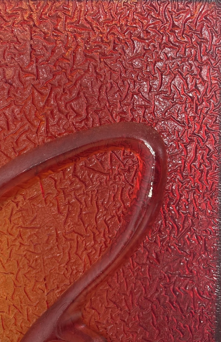 Red And Amber Fractal Resin Floor Lamp, Circa 1970, Ref1207-photo-7