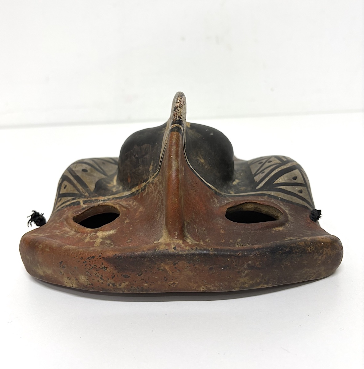 Handcrafted Primitive Art Mask, Painted Terracotta, Ref. 1210 -photo-2