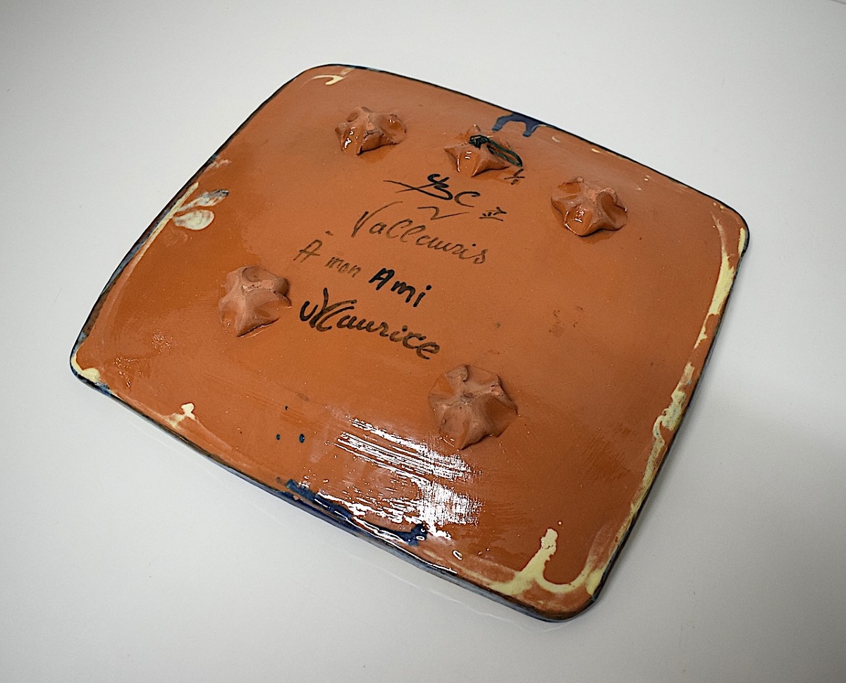 Erick Belasco Cahuzac Abstract Ceramic Plate, Vallauris, La Bergerie Céramiques, Ref1216-photo-5