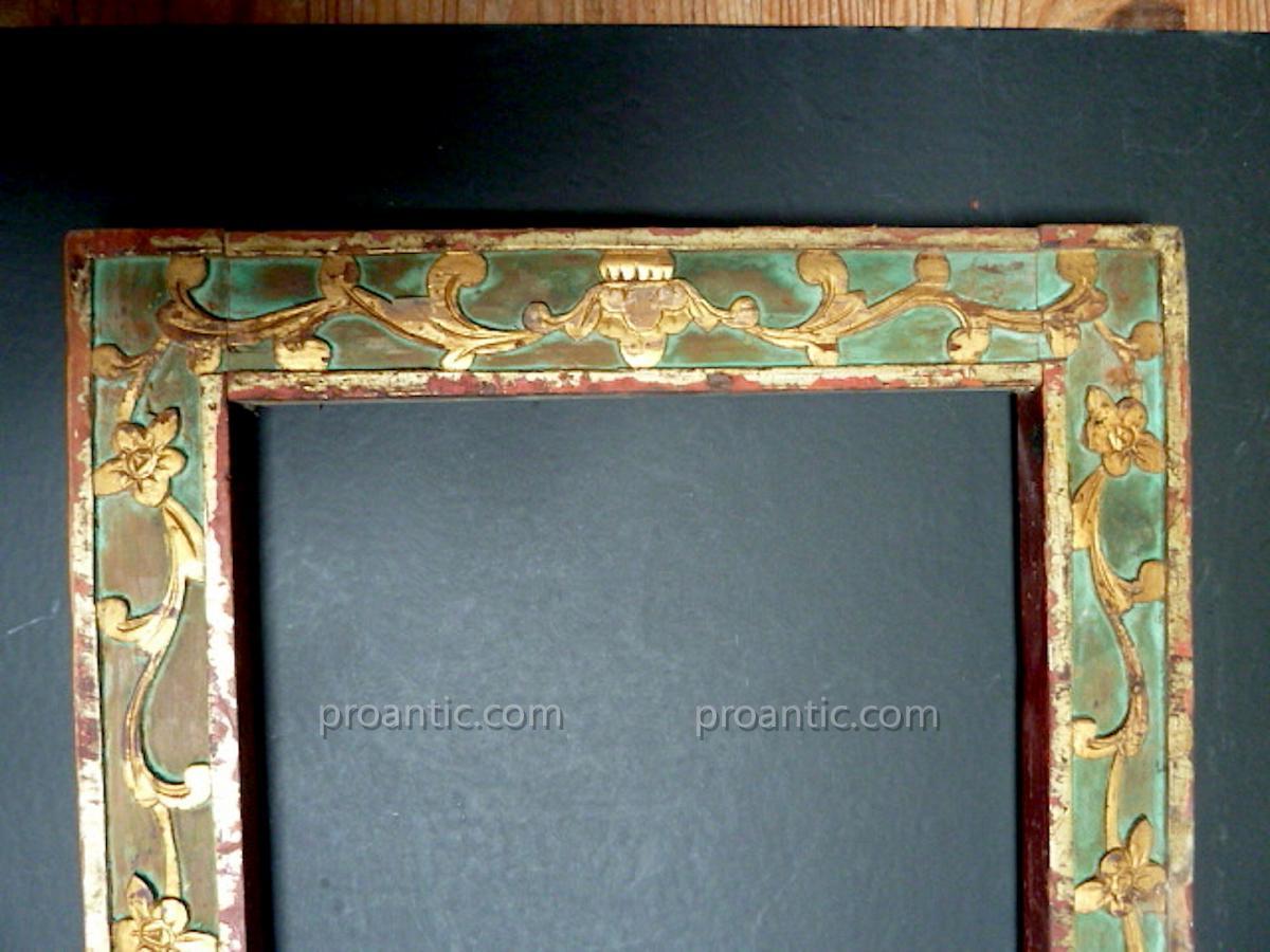 Carved Wood Frame Gilded Wood Carving Wood XIX 138 X 27 Cm Frame Ref C526-photo-4