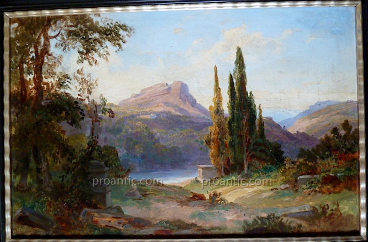 Paysage Provençal Provence Impressionnisme Romantique XX Signé à Identifier RT50-photo-2