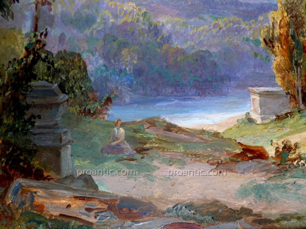 Paysage Provençal Provence Impressionnisme Romantique XX Signé à Identifier RT50-photo-1